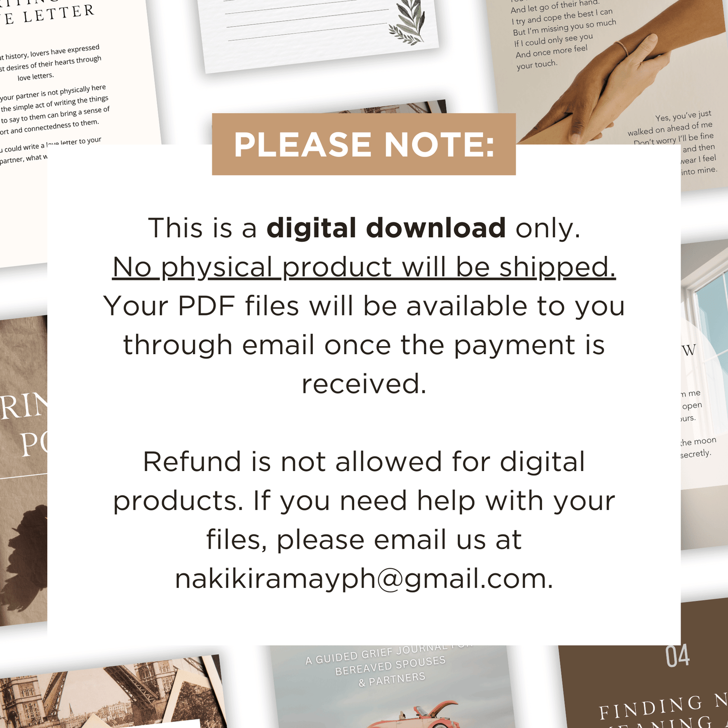 Printable Spouse / Partner Loss Journaling Bundle Toolkit