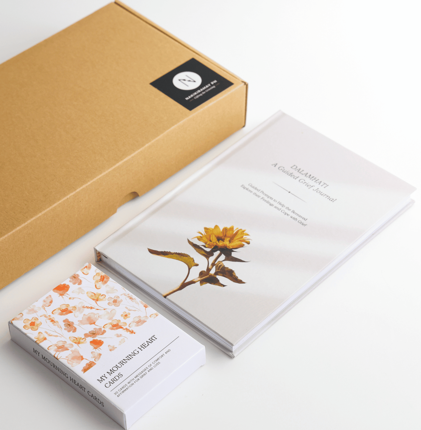 Grief Journal & Mourning Heart Card Deck Bundle (Save Php250)