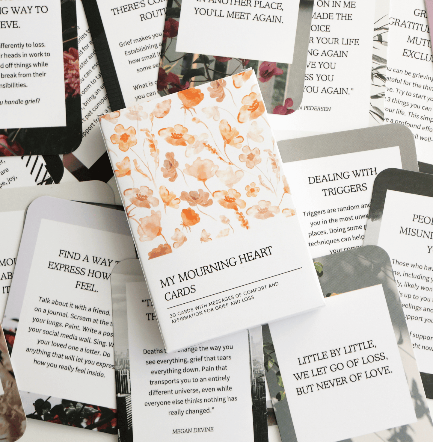 My Mourning Heart Cards: 30 Cards with Messages of Comfort and Affirmation for Grief and Loss