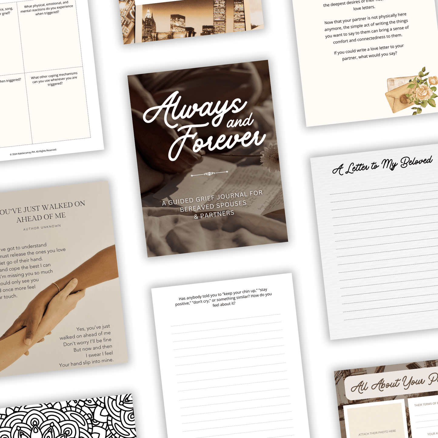 Printable Spouse / Partner Loss Journaling Bundle Toolkit