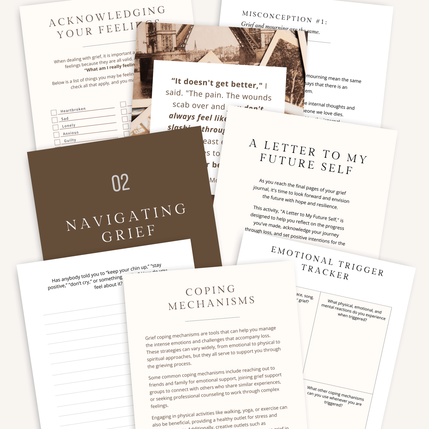 Printable Spouse / Partner Loss Journaling Bundle Toolkit