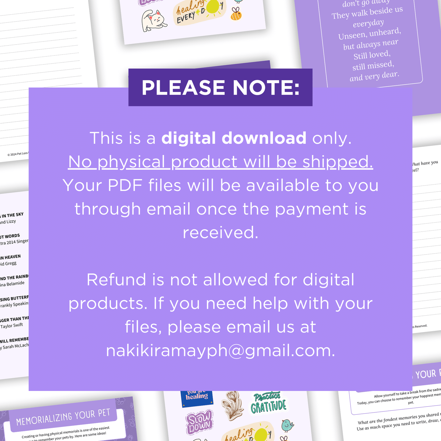 Printable Pet Loss Journaling Bundle Toolkit