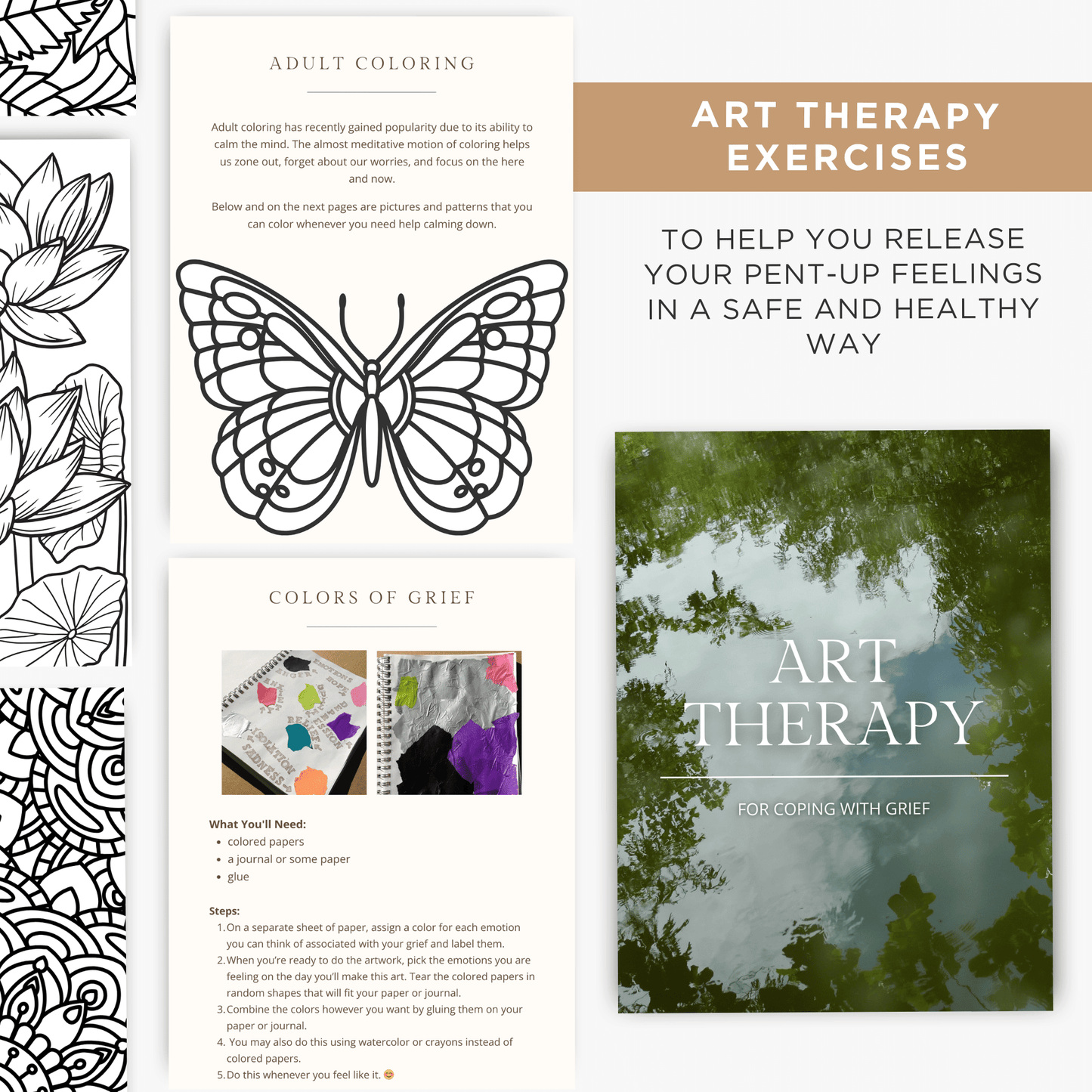 Printable Spouse / Partner Loss Journaling Bundle Toolkit