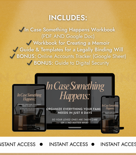 In Case Something Happens Ultimate Bundle [DIGITAL PRODUCT]