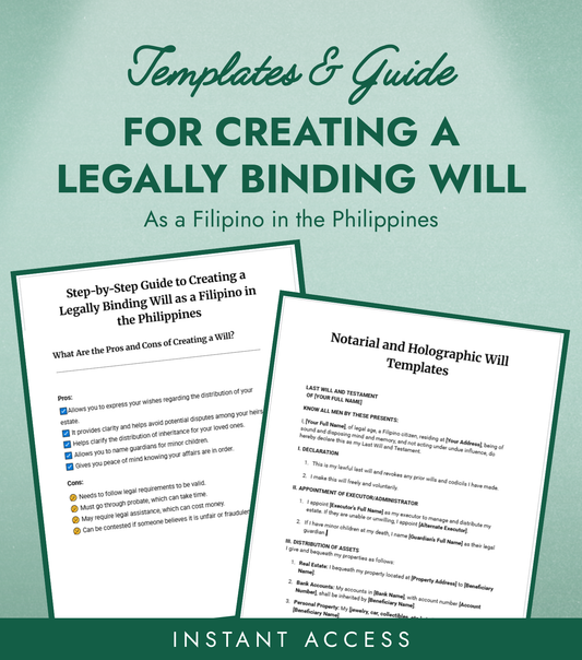 Last Will & Testament Bundle: Templates & Guide (Lawyer-Approved) [DIGITAL PRODUCT]