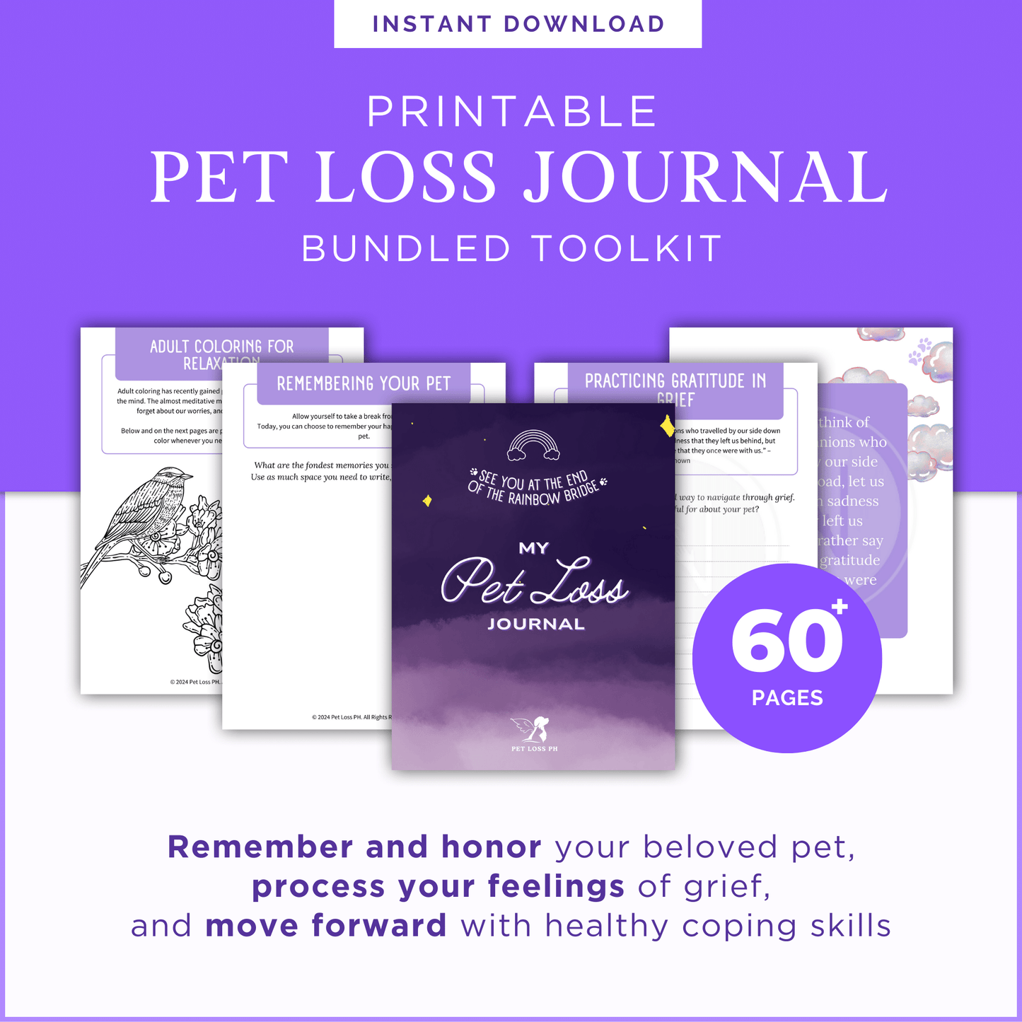 Printable Pet Loss Journaling Bundle Toolkit