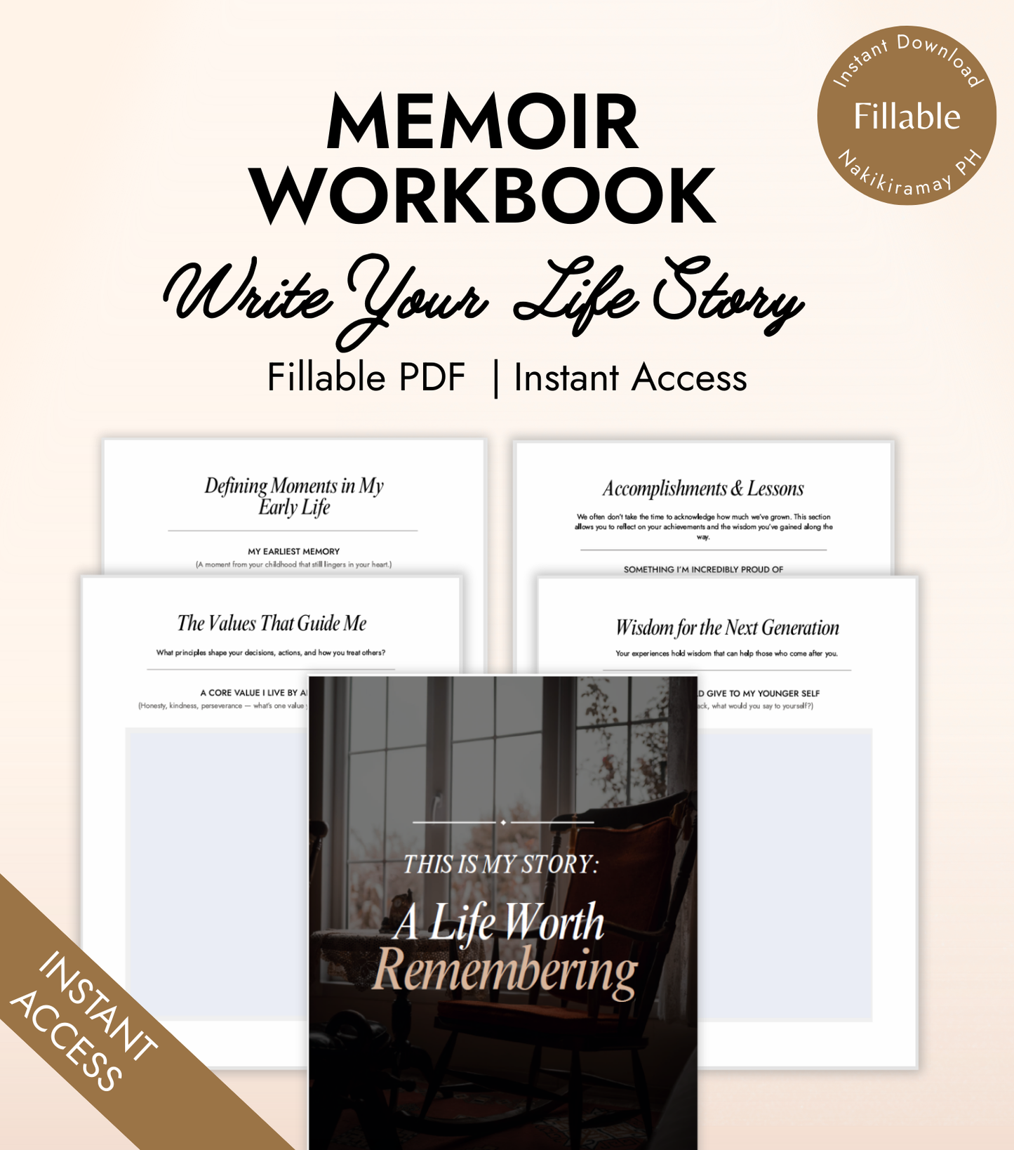 A Life Worth Remembering: A Memoir / Life Story Workbook (Digital Download)